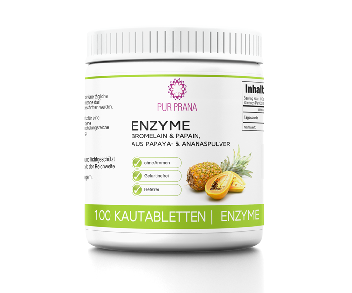 Enzyme Bromelain und Papain, Papaya, Ananaspulver 100 Tab. à 60mg VitaDeals.de