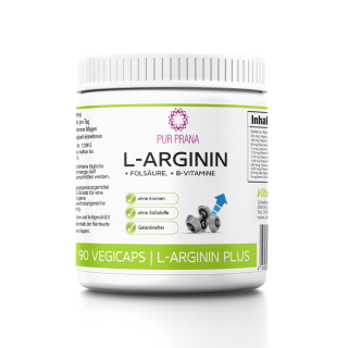 L-Arginin PLUS, 90 Vegicaps, Pur Prana