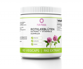 Rotkleeblüten Extrakt + Vitamin B Komplex 60 Stk, Pur Prana