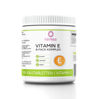 Vitamin E-Komplex 8-fach 90 Kautabletten Pur Prana